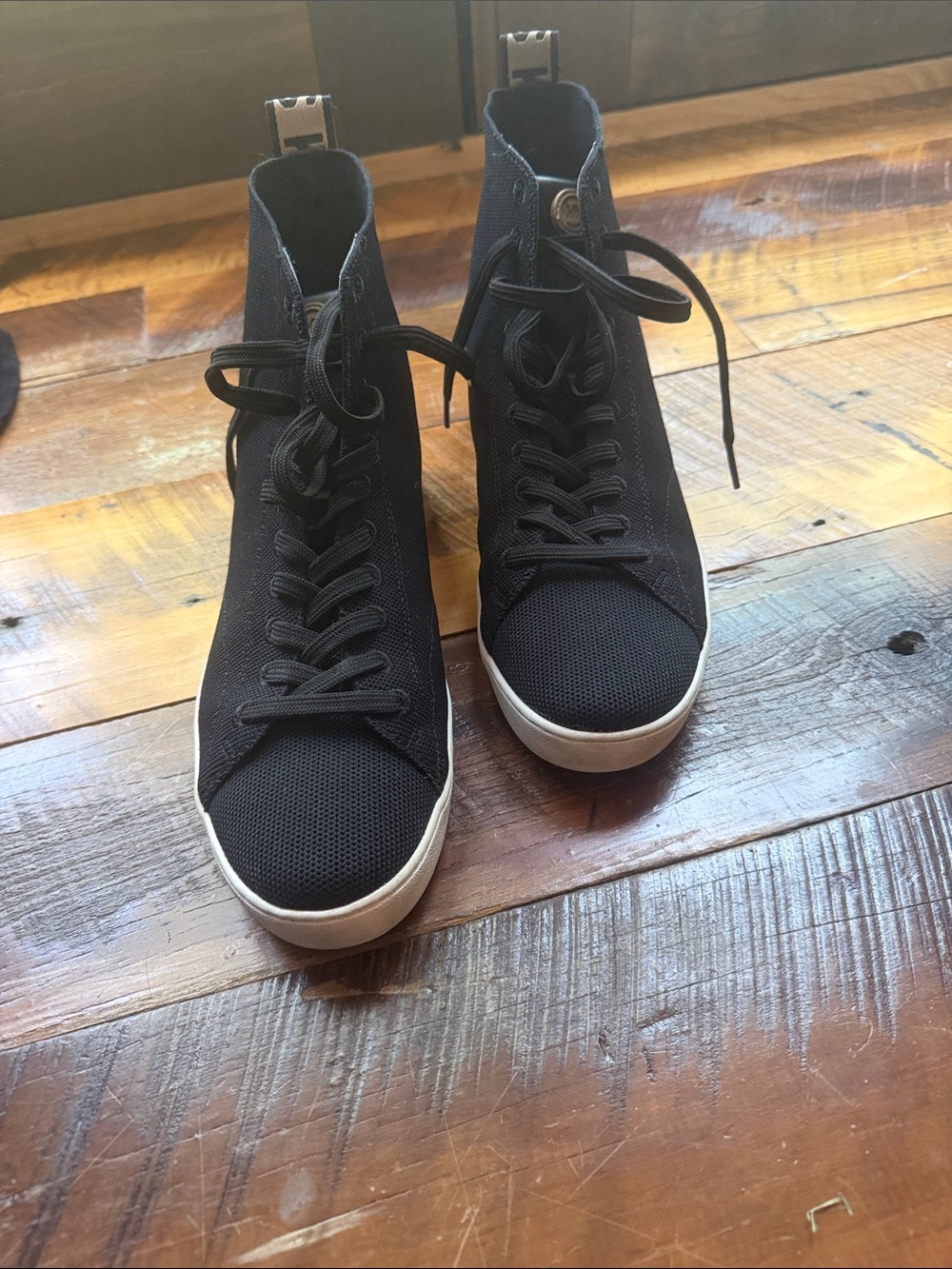 Michael Kors Women's Black High-Top Lace-Up Sneakers